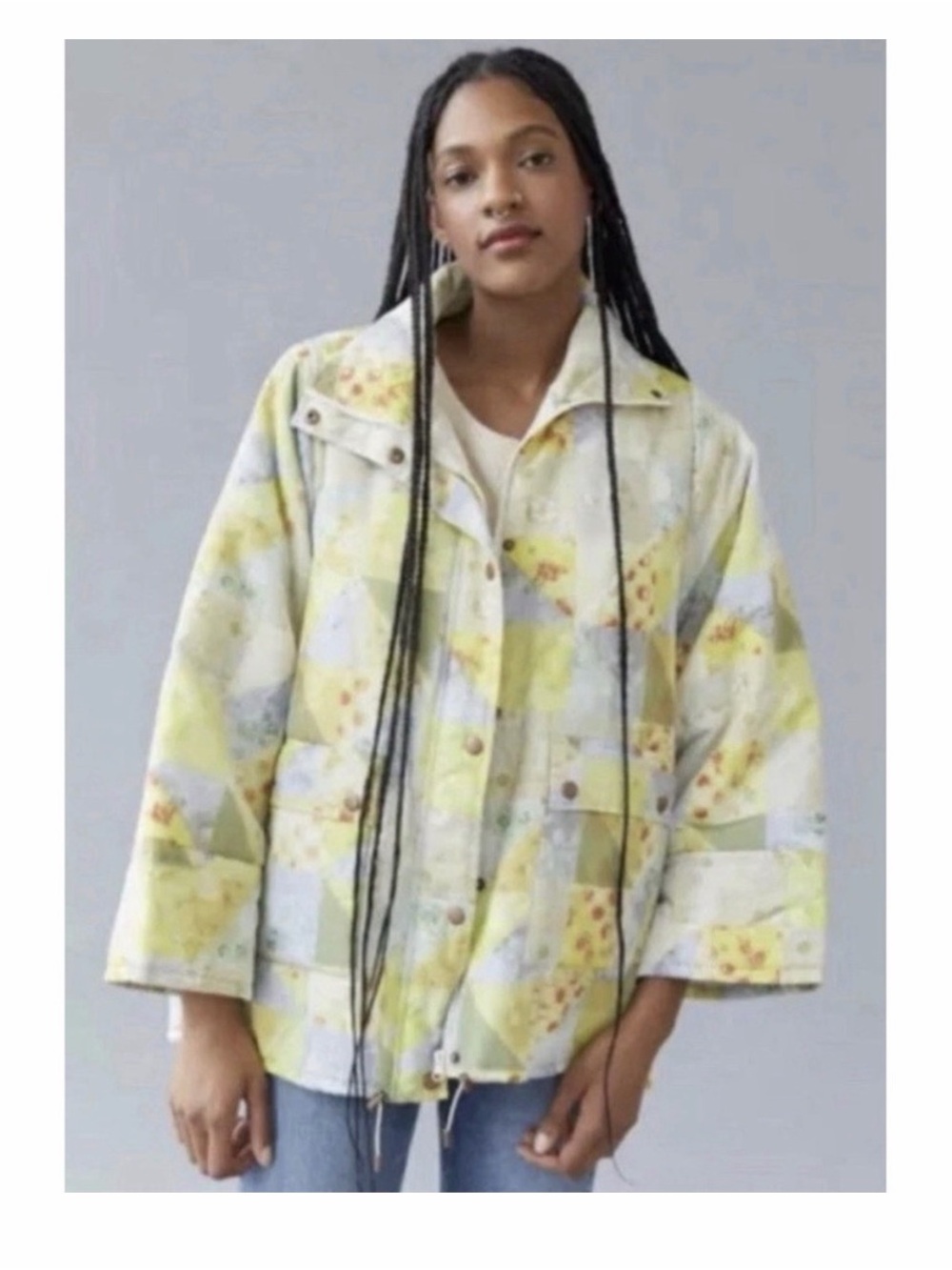 Urban Outfitters Kit Patchwork Printed Nylon Puffer Jacket NW